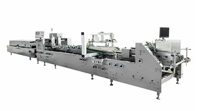Máquina empacadora encoladora y plegadora de línea recta